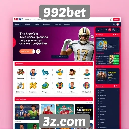 Acessibilidade e design do site 992bet